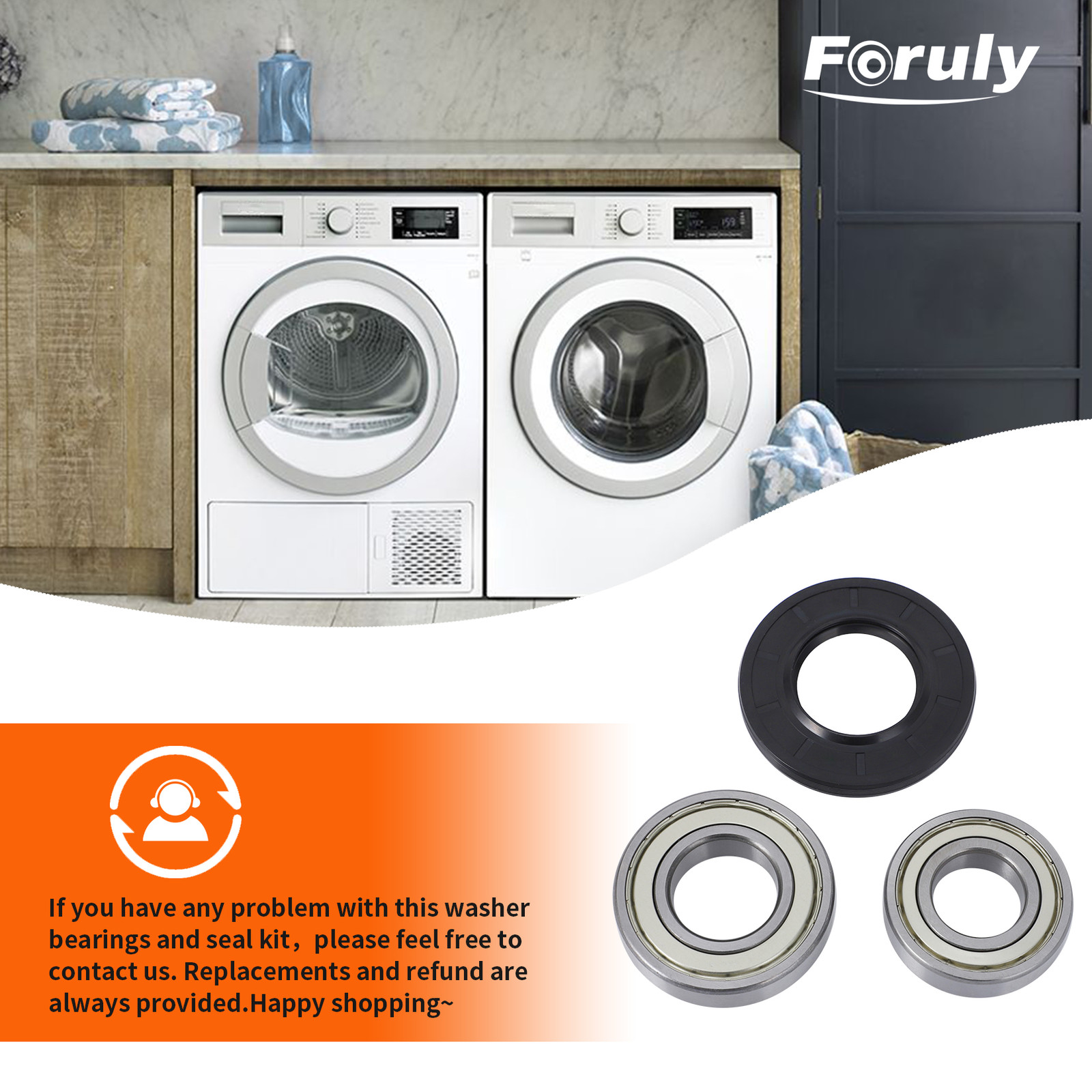 For Samsung Washer Washing Seal Bearing Kit DC62-00156A DC97-16509A DC97-16509B