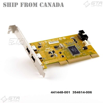 HP 441448-001 PCI Firewire Card 2 Port  Full Height 354614-006