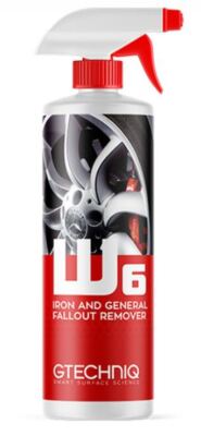 GTECHNIQ W6 Eisen & General Fallout Entferner löst Fallout & Bremsstaub 250ml