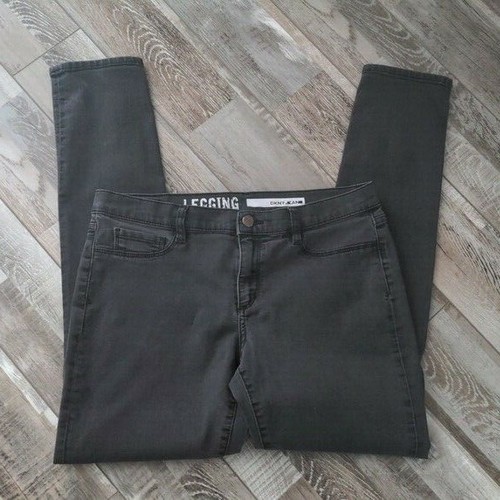 DKNY Black Stretch Leggings Sunwashed 
