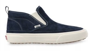 slip on vans navy blue