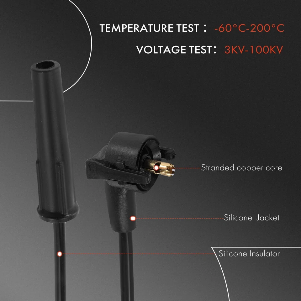 8x Juegos de cables de bujía para Ford Mustang 1991-1993 Ranger 89-94 Mazda B2300 2,3 L Foto 4 de 4