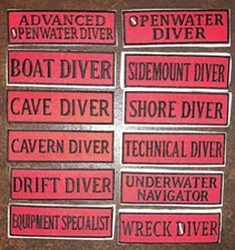 Scuba Specialty Patch, Dive Patches