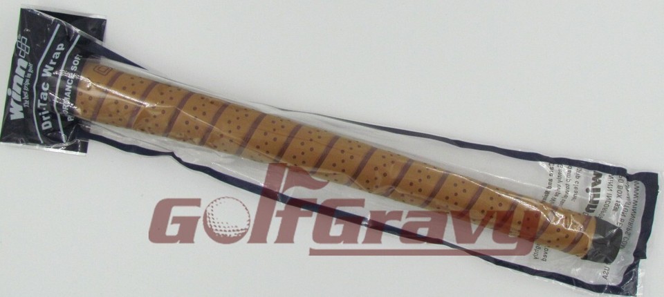 Winn Dri-Tac Wrap Golf Grips - MIDSIZE +1/16" Copper Set Of 10, Rubber Comfort Grips For Clubs