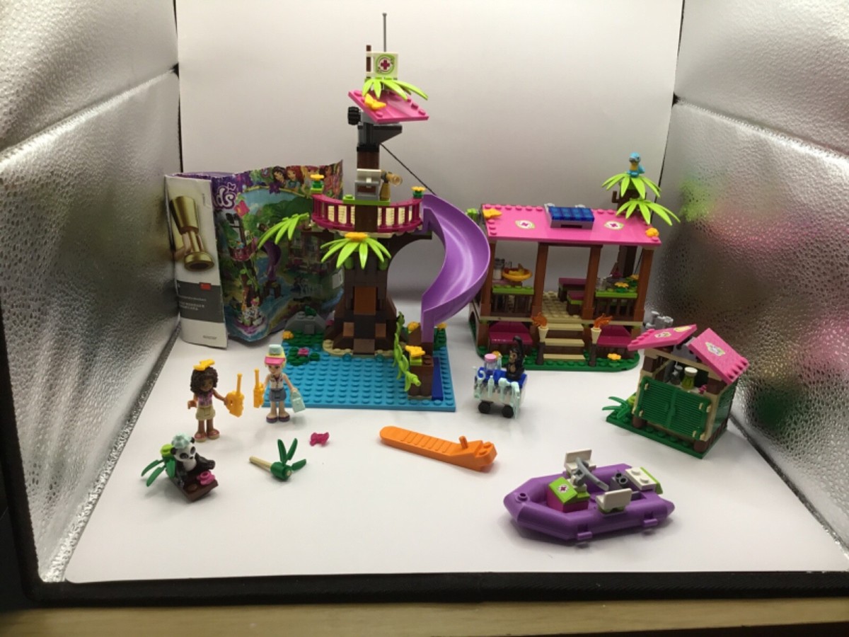 Lego Friends 41038 Jungle Rescue Base With Minifigures Animals-  COMPLETE