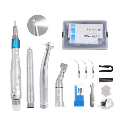 NSK Type Dental PANA MAX LED High Speed Handpiece+Air Scaler+Low Speed EX203C 2H