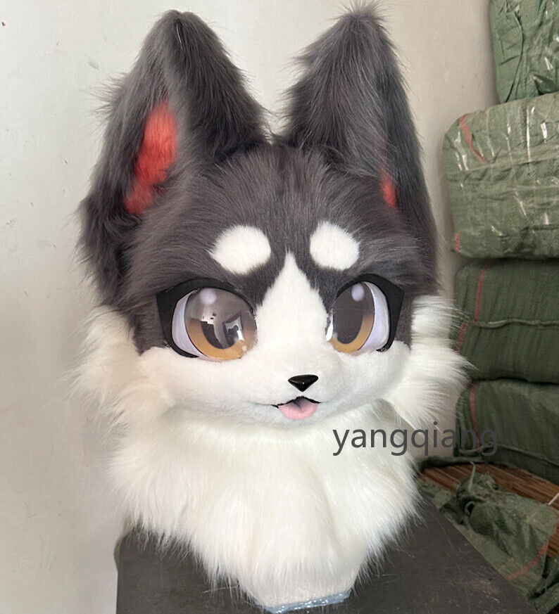 Long Fur Husky Dog Ou Fox Mascot Costume Fursuit Halloween Suit NOUVEAU Du 306,48 € | DHgate