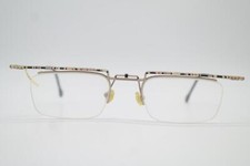 Vintage Glasses 07-128 Gold Multicolored Half-Frame Eyeglass Frame