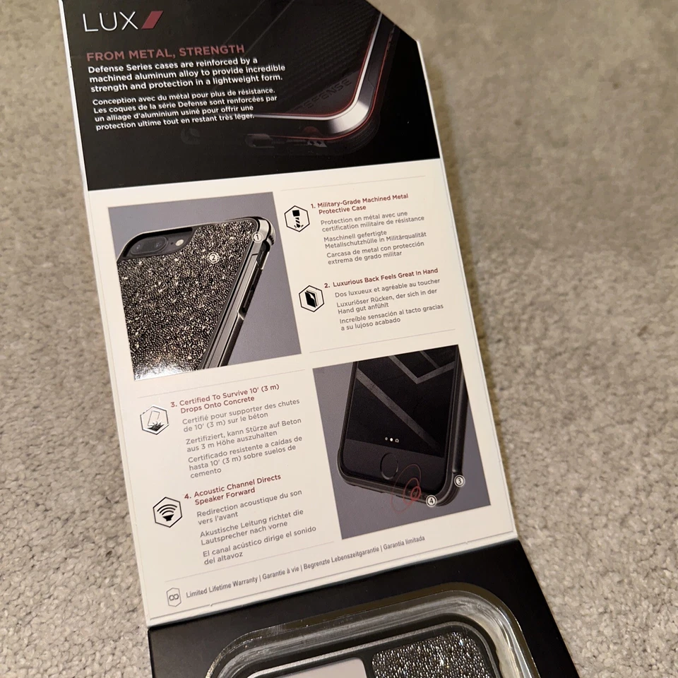 🔥Funda X-Doria Defense Lux iPhone 8+/7/6s/6+ DORADA Brillo (Nueva) Foto 4 de 4