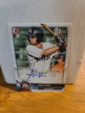 2018 AARON KNAPP TOPPS BOWMAN  AUTO/AUTOGRAPH MIAMI MARLINS
