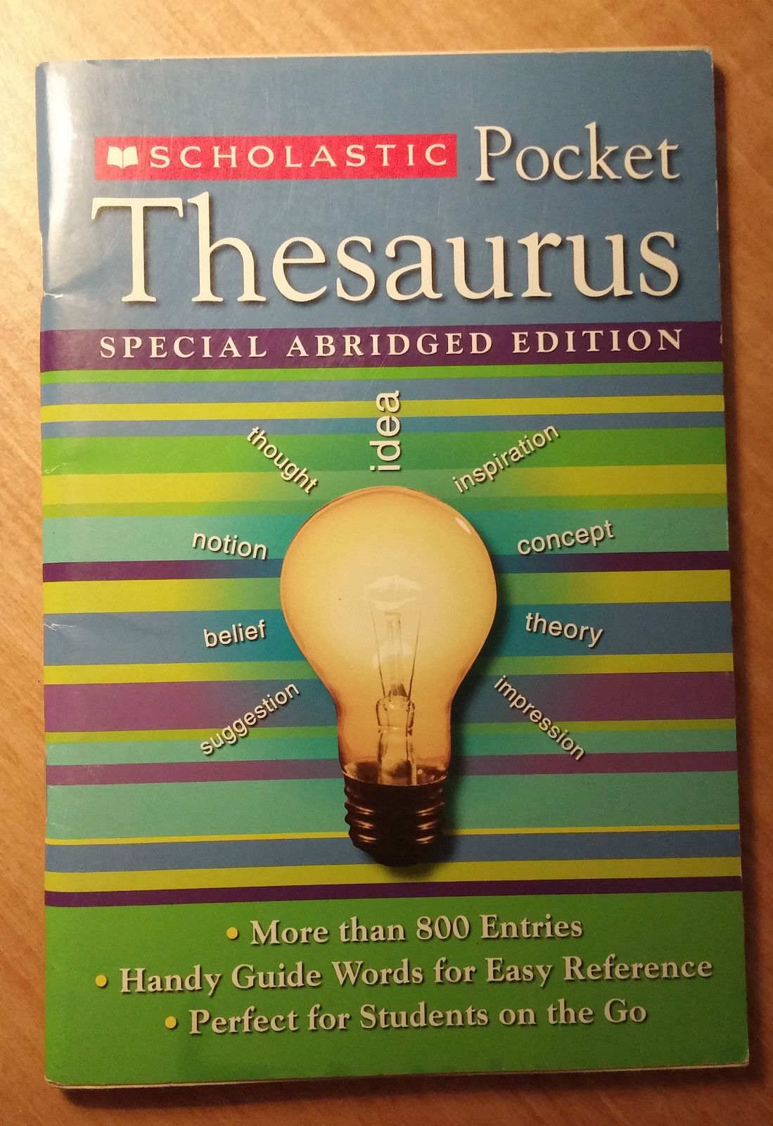 Scholastic Pocket Thesaurus Special Abridged Edition store4878 eBay