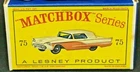 Matchbox Lesney No 75 Thunderbird Repro Empty Box (style D)