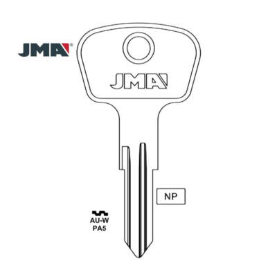 JMA Replacement Uncut Key Blank for Audi - PA5 - AU-W (10 Pack)