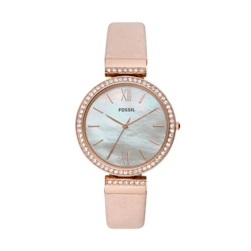 Fossil Madeline Three Hand Blush Leather Watch ES4537 eBay