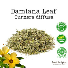 Organic Damiana Leaf Dried Cut w/ Stems -Turn...