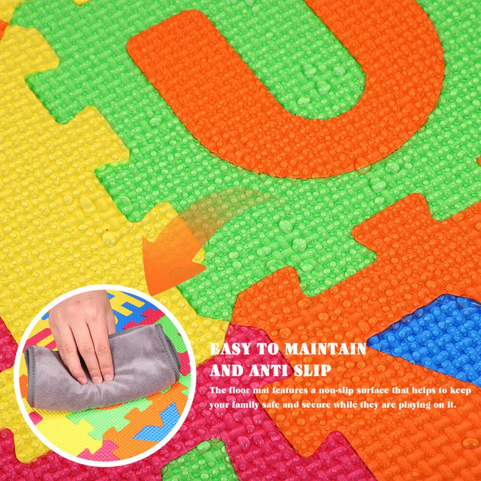 Numbers Floor Puzzle Rugs Spanish Alphabet Eva Foam Mat Toy eBay