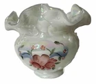 Fenton Art Glass Opalescent Vase Signed