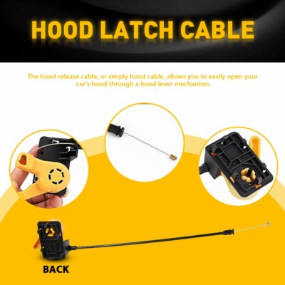 BM5116A770AC Hood Latch Release Handle Cable Repair Kit for 2012-2018 Ford Focus