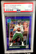 Zach Wilson 2021 Donruss Optic Purple Shock/ Velocity Prizm RC 202 PSA 9 LOW POP
