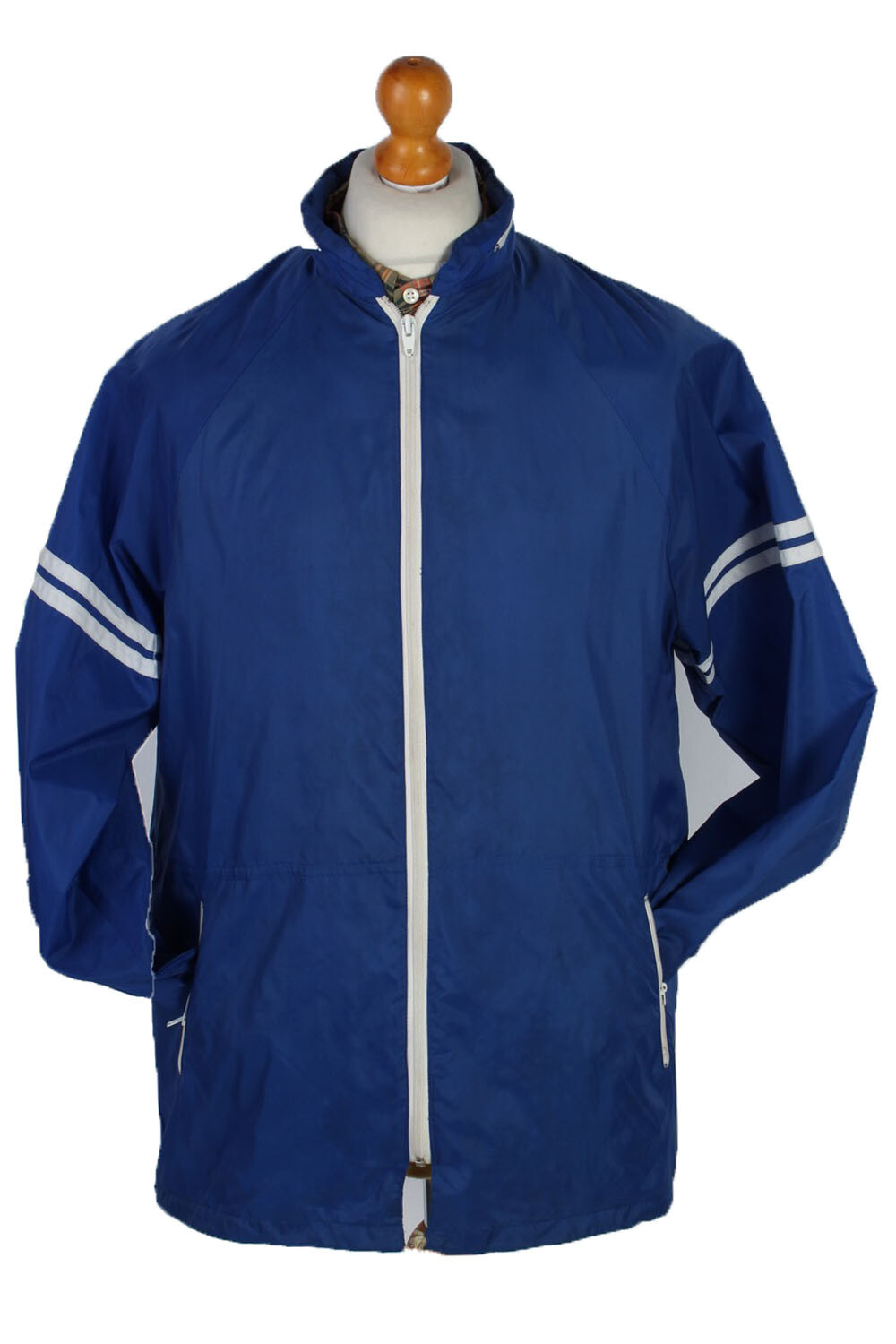Raincoat Waterproof Outdoor Jacket Windbreaker Vintage Navy Size L -SW2800-image