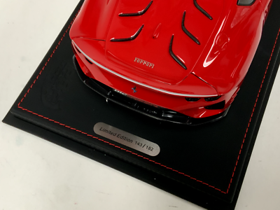 Ferrari 812 Competizione 2021 - Miniature 1/18 BBR (Rosso Corsa) - Avec Vitrine