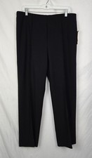 Coldwater Creek Seam Front Ottoman Pants Stretchy Black Pull-on sz Large NWT