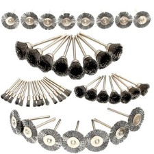 45PC Wire Brush Set for Drill, Stainless Steel Wheel Brushes Rotary Tool Acce...