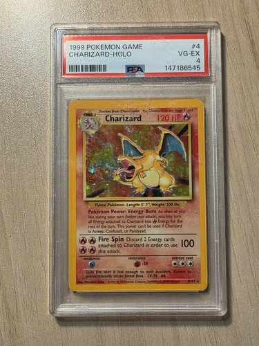 1999 Pokémon Charizard Holo PSA 4 Trading Card Game