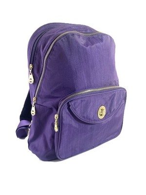 BAGGALLINI Brussels Laptop Backpack Bag Purple, Gold Hardware