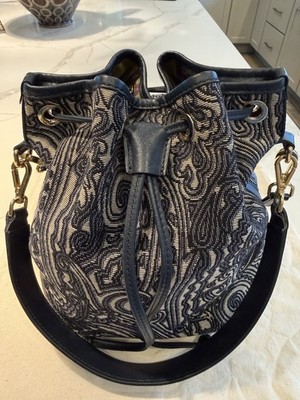 ETRO Milan, Italy Small Arnica Paisley Jacquard Bucket Bag