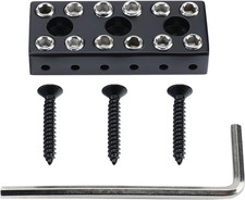 Tuerca de bloqueo de cuerda de guitarra sin cabeza latón 6 cuerdas bloqueo de guitarra eléctrica negro