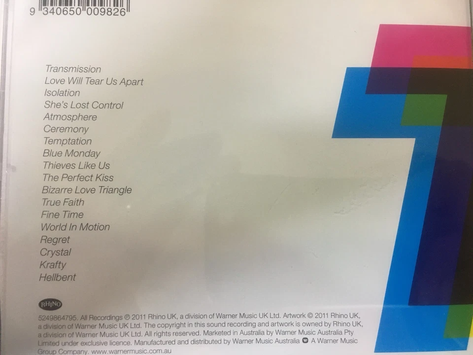JOY DIVISION / NEW ORDER - Total (Best Of) CD 2011 Rhino Exc Cond! - Image 2 of 2