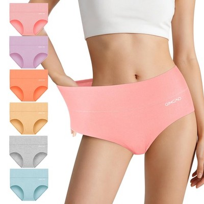Damen Unterhosen, 6er Pack - Damen Unterhose High Waist Baumwolle elastisch atmungsaktiv...