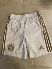 TOP! Sporthose, Fußballhose kurz, ADIDAS / FC Bayern, weiß gold, Gr 164
