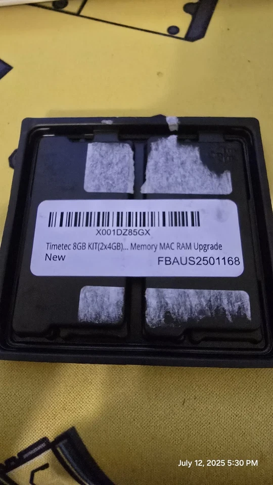Timetec 8GB KIT(2x4GB) Memory MAC RAM Upgrade Open Box - Image 2 of 3