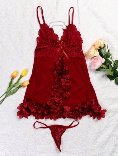 Womens Lingerie Lace Dress Babydoll Sleepwear Hot Adult Love Gift For Wife - Photo 6/7