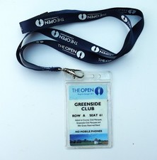 2011 OPEN CHAMPIONSHIP WEEKLY TICKET WITH LANYARD - ROYAL ST GEORGE'S - CLARKE