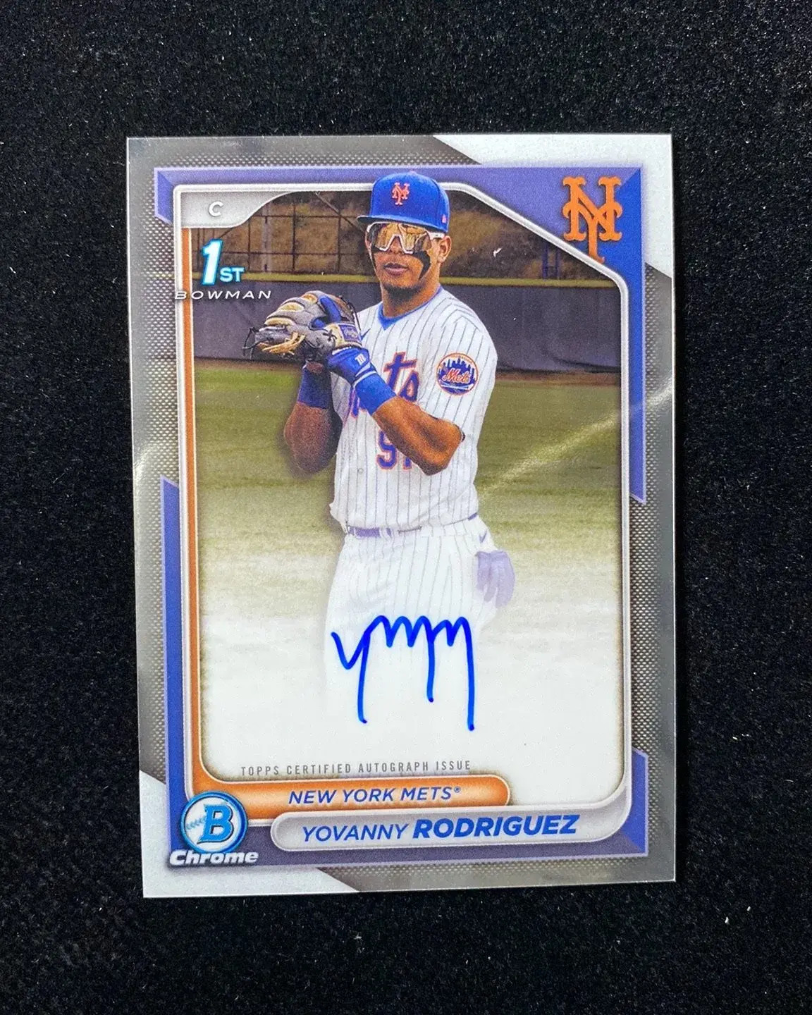 2024 Topps Bowman Chrome #CPA-YR Yovanny Rodriguez 1st Auto Mets TOM