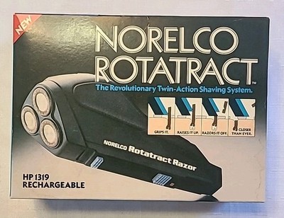 Norelco Rotatract HP1319 Rechargable Razor Vintage 1980s Electric Shaver - WORKS