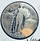 1928-S Standing Liberty US Quarter 25c ~ 90% Silver ~ Better Details ~ Nice!~U81