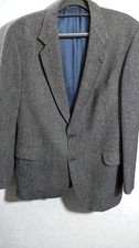 Vtg Magee Donegal Tweed Blazer Wool Handwoven Irish Men's 44R Herringbone Jacket