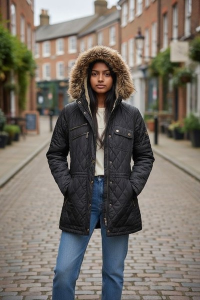 Women Barbour Jacket Black Polyamide 36 / S / 44