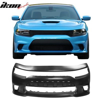 Fits 15-23 Dodge Charger SRT Hellcat Style Front Bumper Cover Replacement Kit PP