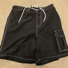 Men’s Boys Small Age 11-12 Years Black Sainsbury’s Tu Swimming Trunks RRP £11