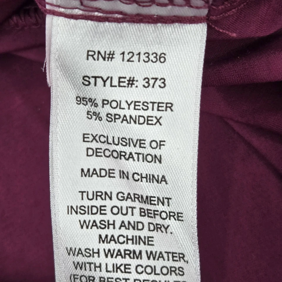 Koi Basics Women Scrub Top XL Red Becca Short Sleeve V Neck Polyester Spandex - Image 3 of 4