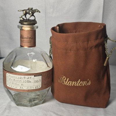 Blanton's Straight Bourbon Empty Bottle Bag  N  Stopper Horse Collectible