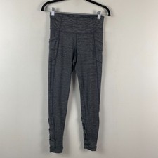 Athleta Cutout Chaturanga Leggings Size Small Gray Pockets 457430
