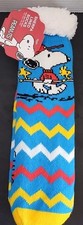 Snoopy Peanuts Sherpa Slipper Socks Multicolor One Size Fits Most