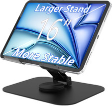 Metal Tablet Stand, Adjustable 360  Rotation Tablet Holder Compatible with 4-16"