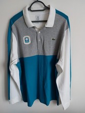 POLO LACOSTE HERITAGE 3XL (TAGLIA 8) GRIGIO/BLU OTTIME CONDIZIONI USATA